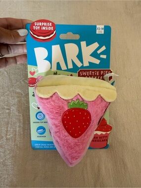 Bark Pink Strawberry Slice Plush Toy with Cream Crust